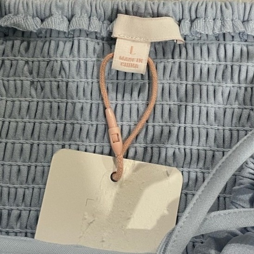 NWT GB Baby Dusty Blue Coquette Top Size‎ L Gianni Bini Y2K - Picture 4 of 10